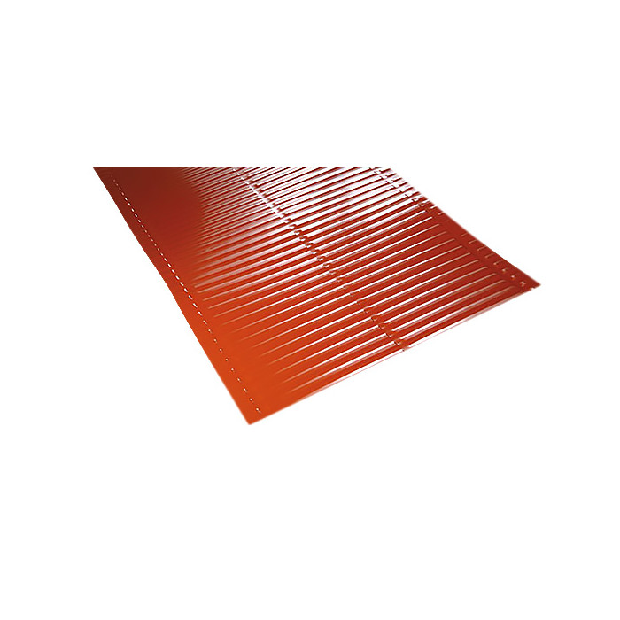 Ребристый желобок (ендова) 0,5 мм, 1500х500 мм, Красный, алюминий, ФЭЗ