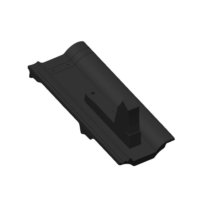 Снегозадерживающая/опорная черепица ФП для крепления с/з решетки, черный, алюминий, ФЭЗ