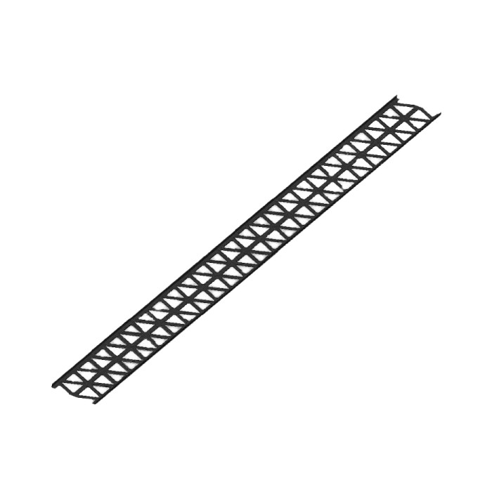 Снегозадерживающая решетка цельнометалическая Royal 2,5х0,2м, Черный, сталь, ФЭЗ