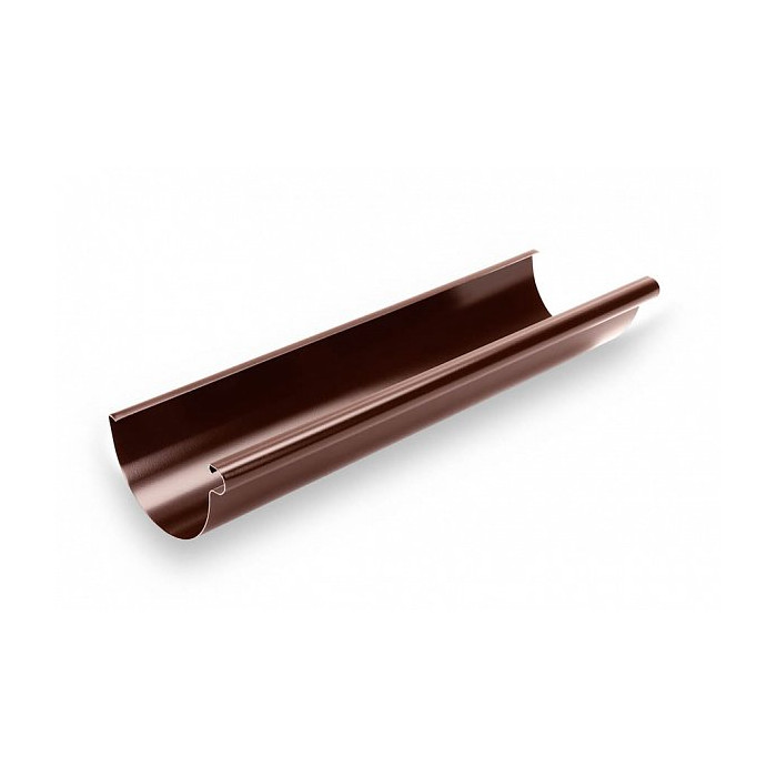 Желоб водосточный (3 м.) STAL, 152(130)/90 мм, цвет Темно-коричневый, Galeco